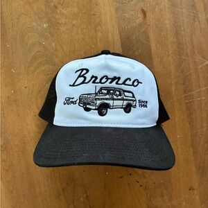 Ford Bronco Black and White Hat